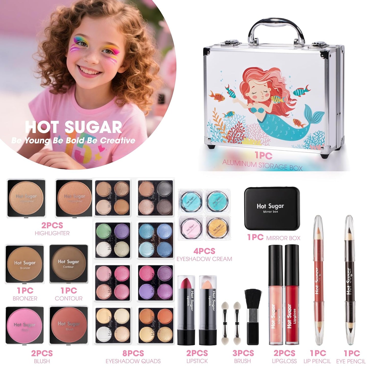 52-Color Women's Makeup Kit + Full Accessories